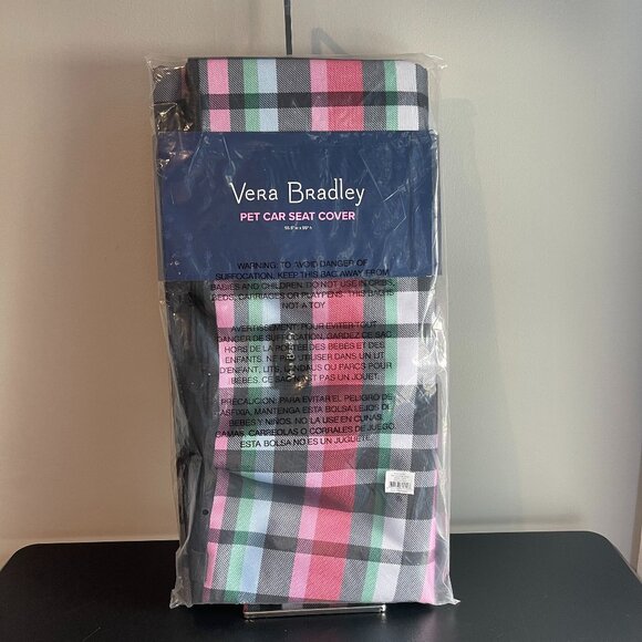 Vera Bradley Ribbons Plaid Pet Car Seat Cover - NWT - Picture 3 of 5